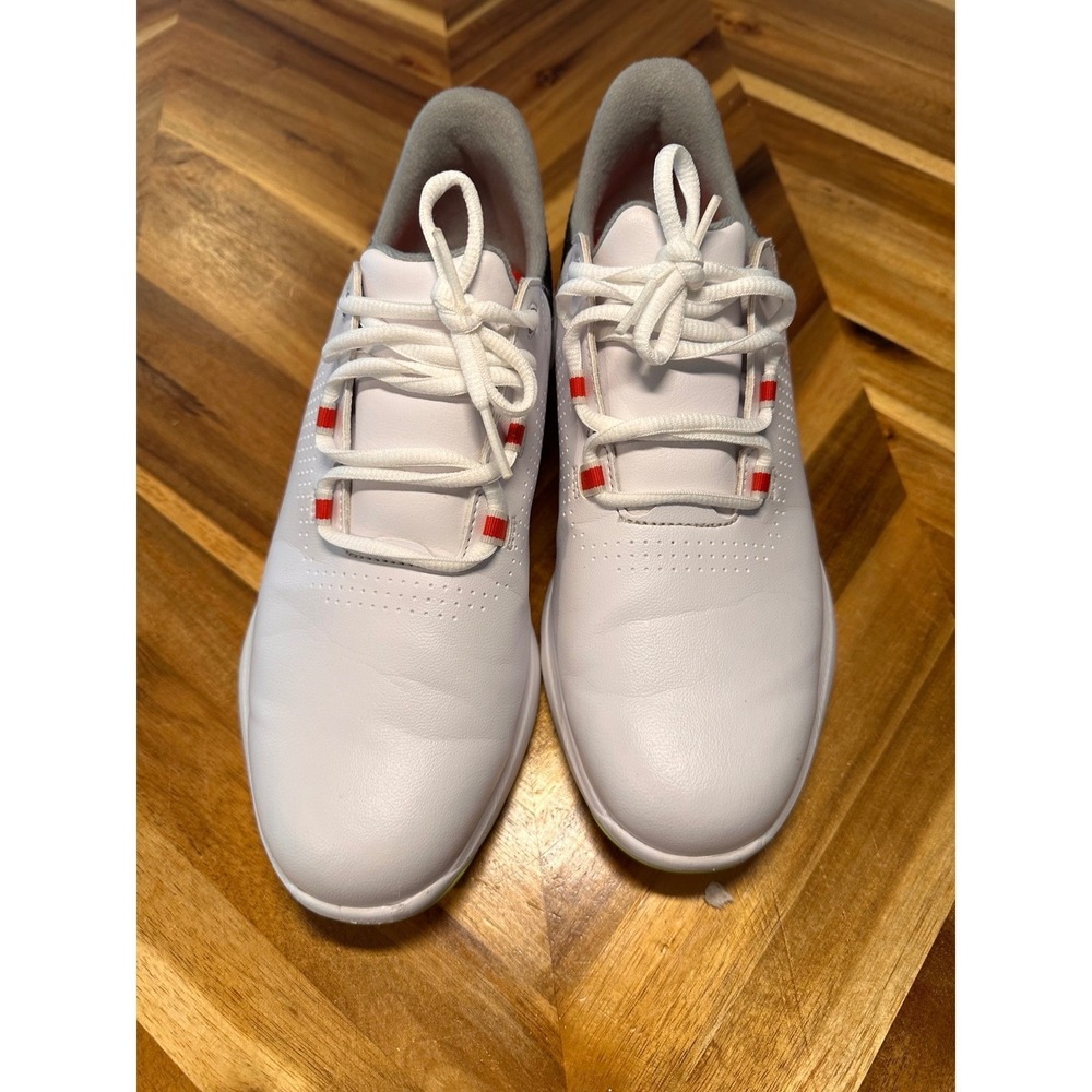 FootJoy Fuel Spikeless Golf Shoes White Black Red 45034 Mens 6M Stratolite